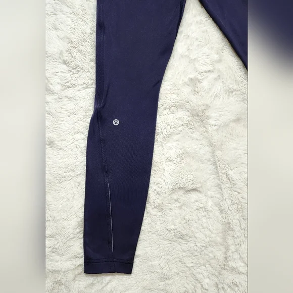 Lululemon Fast as Fleece Tight 28” Size 8 Midnight Navy Legging Active Run Lined - Picture 7 of 16